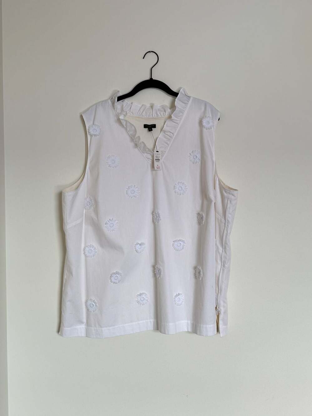 Talbots White Eyelet Embroidered Sleeveless Top 3XL nwt